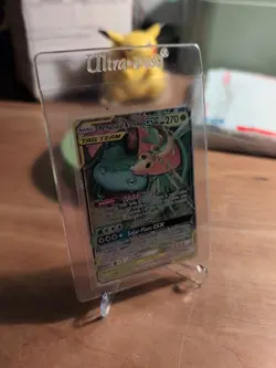 Venusaur & Snivy GX 1/236 Tag Team From Cosmic Eclipse. Near Mint-Mint Card. - Image 1