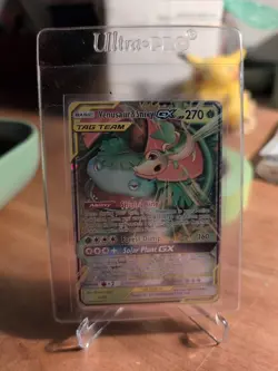 Venusaur & Snivy GX 1/236 Tag Team From Cosmic Eclipse. Near Mint-Mint Card. - Image 3