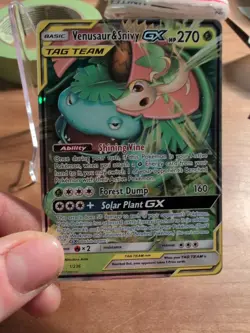 Venusaur & Snivy GX 1/236 Tag Team From Cosmic Eclipse. Near Mint-Mint Card. - Image 4