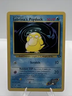 Sabrina’s Psyduck Gym Challenge Set 99/132 TCG Pokemon Card 1999 Vintage NM - Image 1