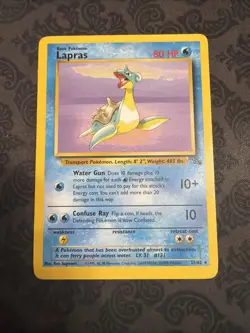 Lapras 25/62 Non Holo Rare Fossil Pokemon Card - Image 1