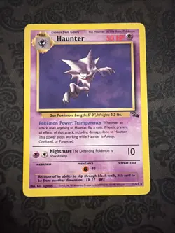 Pokemon TCG Haunter Fossil Set Unlimited Rare Non-Holo Card 21/62 - Image 1