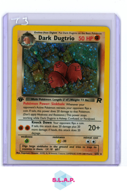 DARK DUGTRIO POKEMON 6 2000 1ST EDITION TEAM ROCKET HOLO ENGLISH - Image 1