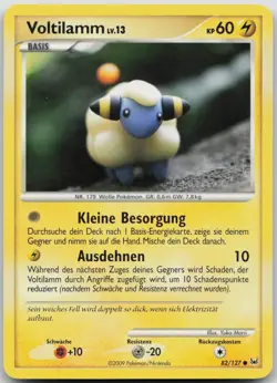 Voltilamm 82/127 Yuka Morii Clay - Platin - DE - EXC - Pokemon TCG Karte - Image 1