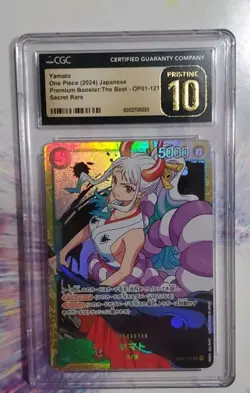 One Piece Yamato OP01-121 SEC Japanese PRB-01 CGC 10 PRISTINE Gold Label - Image 2