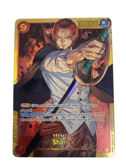 One Piece Tcg Shanks OP01-120 Secret rare Full Art Romance Dawn Foil Mint - Image 1