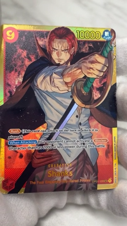 One Piece Tcg Shanks OP01-120 Secret rare Full Art Romance Dawn Foil Mint - Image 2