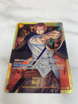 One Piece Tcg Shanks OP01-120 Secret rare Full Art Romance Dawn Foil Mint - Image 3