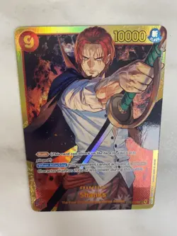 One Piece Tcg Shanks OP01-120 Secret rare Full Art Romance Dawn Foil Mint - Image 4