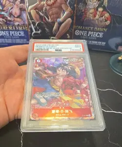 One Piece PSA 9 Monkey D. Luffy New Year Promo Chinese Limited OP Exclusive - Image 2