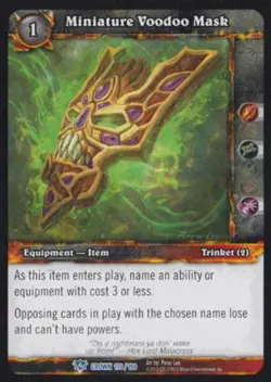 World of Warcraft TCG Miniature Voodoo Mask - Crown of the Heavens 176/198 - Image 1