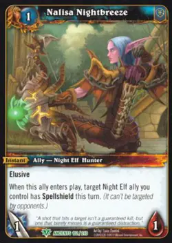 World of Warcraft TCG Nalisa Nightbreeze - War of the Ancients 102/240 - Image 1