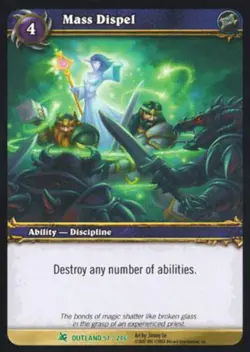 World of Warcraft TCG Mass Dispel - Fires of Outland 57/246 - Image 1