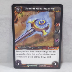 World Of Warcraft Reign Of Fire Wand Of Mana Stealing 188/197 TCG Card Uncommon - Image 1