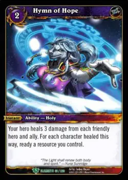 Light Play WoW TCG Hymn of Hope War of the Elements World of Warcraft - Image 1