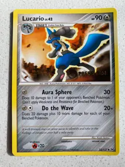 Lucario 53/127 Diamond & Pearl Platinum Pre Release Promo Stamped NM Pokemon TCG - Image 1