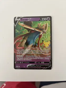 Pokemon Celebrations Zacian V 16/25 25th Anniversary - NM Pack Fresh - Image 1
