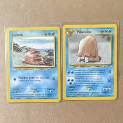 Pokemon TCG Neo Genesis Swinub 79/111 Piloswine 44/111 Lot of 2 Regular English - Image 1