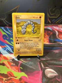 1999 1st Edition Onix 56/102 Pokemon Base Set Shadowless NM/LP - Image 1