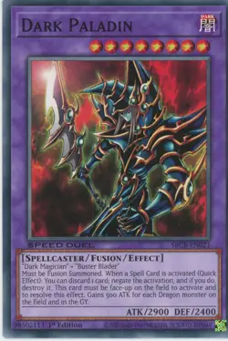 Yugioh Dark Paladin SBCB-EN021 Common Speed Duel NM x3 Play Set - Image 1