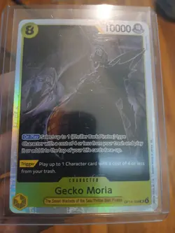 Gecko Moria - OP14-104 SR - The Azure Sea's Seven Foil - NM English One Piece - Image 1