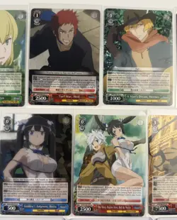 Is It Wrong to Pick up Girls in a Dungeon Weiss English - R (x11) & RR (x4) Lot - Image 3