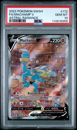 Machamp v 172 Astral Radiance Sword & Shield Pokemon Card PSA 10 Gem Mint - Image 1