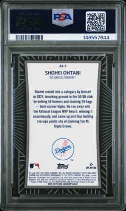 2025 Topps Chrome Shadow Etch Shohei Ohtani #SE-1 PSA 9 MINT Case Hit SP - Image 2