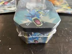 2019 POKEMON HIDDEN FATES TIN GYARADOS GX SEALED WITH PROMO Plus Giant Cards - Image 4