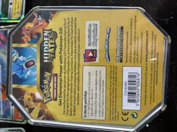 2019 POKEMON HIDDEN FATES TIN GYARADOS GX SEALED WITH PROMO Plus Giant Cards - Image 5