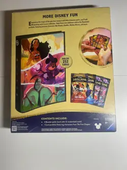 Disney Lorcana | Portfolio Bundle | 1 Card Binder, 4 Booster Packs - Image 2
