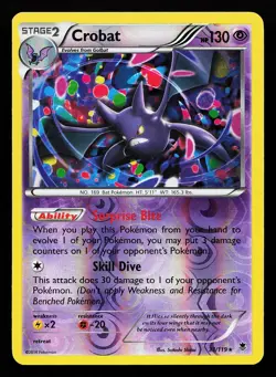 Crobat 33/119 Reverse Holo Rare Phantom Forces Pokemon Card - Image 1