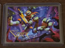 Magic The Gathering TMNT's Lot of (2) Art Series Cards(Gold Stamped) Exact Shown - Image 3