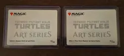 Magic The Gathering TMNT's Lot of (2) Art Series Cards(Gold Stamped) Exact Shown - Image 4
