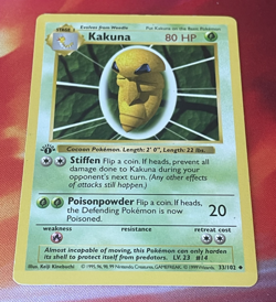Kakuna - 33/102 - 1st Edition/Shadowless Base Set - Pokemon Card - LP - Image 1