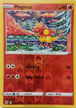 019/172 MAGMAR REVERSE HOLO BRILLIANT STARS POKEMON CARD - Image 1