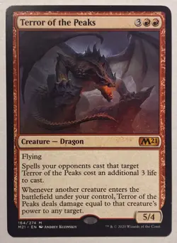 Terror of the Peaks MTG, Core Set 2021, Mythic Rare, Regular, LP+ - Image 1