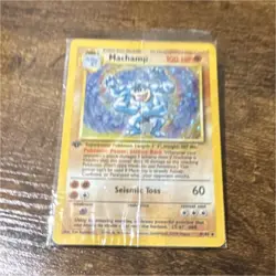 Pokemon TCG Machamp Base Set 8/102 Unlimited Holo Rare 100 HP English 1999 - Image 1