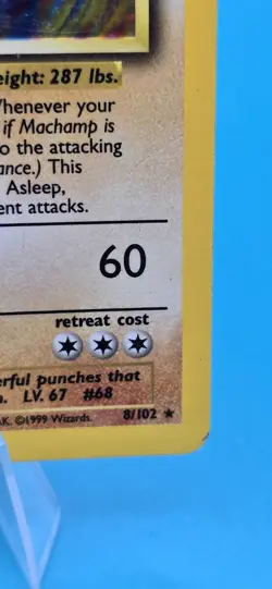 Pokemon Machamp 8/102 Base Set Unlimited Holo Rare 100 HP - Image 5