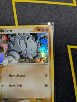 Pokemon Rhyhorn 62/106 EX Emerald 2005 Reverse Holo Stamped DMG - Image 5