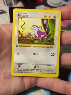 Pokemon Rattata 61/102 1st Edition Base Set Shadowless Near Mint NM 1999 WOTC - Image 2