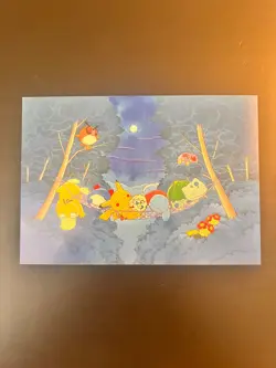 KEIKO FUKUYAMA POKEMON 1999 SET A HAMMOCK POSTCARD MINT - Image 1