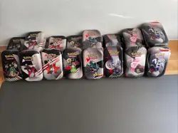 Pokemon TCG 28 X Scarlet & Violet EMPTY Tins - Image 1