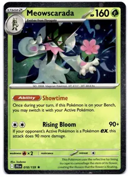 Meowscarada Cosmos Foil 018/159 Pokemon TCG Mega Evolution Promo Holo MINT NM - Image 1