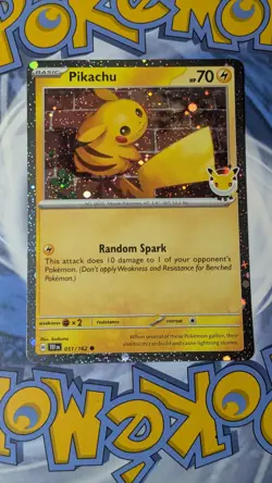 Pikachu 051/162 Pokemon Day 2026 Cosmos Holo With Coin 30th Anniversary - Image 3
