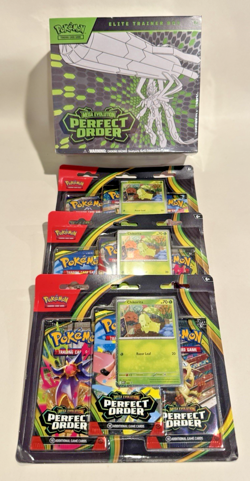 Perfect Order Pokemon Elite Trainer Box ETB Sealed + three 3 pack blisters - Image 1