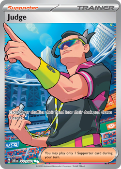 JUDGE 222/182 ULTRA RARE DESTINED RIVALS POKEMON NEAR MINT - Image 1