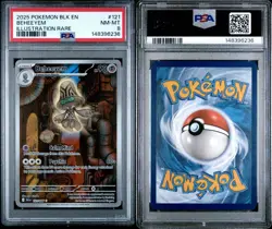 2025 POKEMON BLK EN-BLACK BOLT ILLUSTRATION RARE #121 BEHEEYEM PSA 8 - Image 2