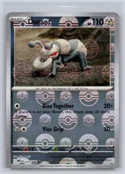 Durant (Poke Ball Pattern) 070/086 Uncommon White Flare Pokemon Near Mint - Image 1