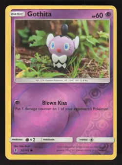 Pokemon TCG SM - Guardians Rising Reverse Holo Gothita #52/145 - Image 1
